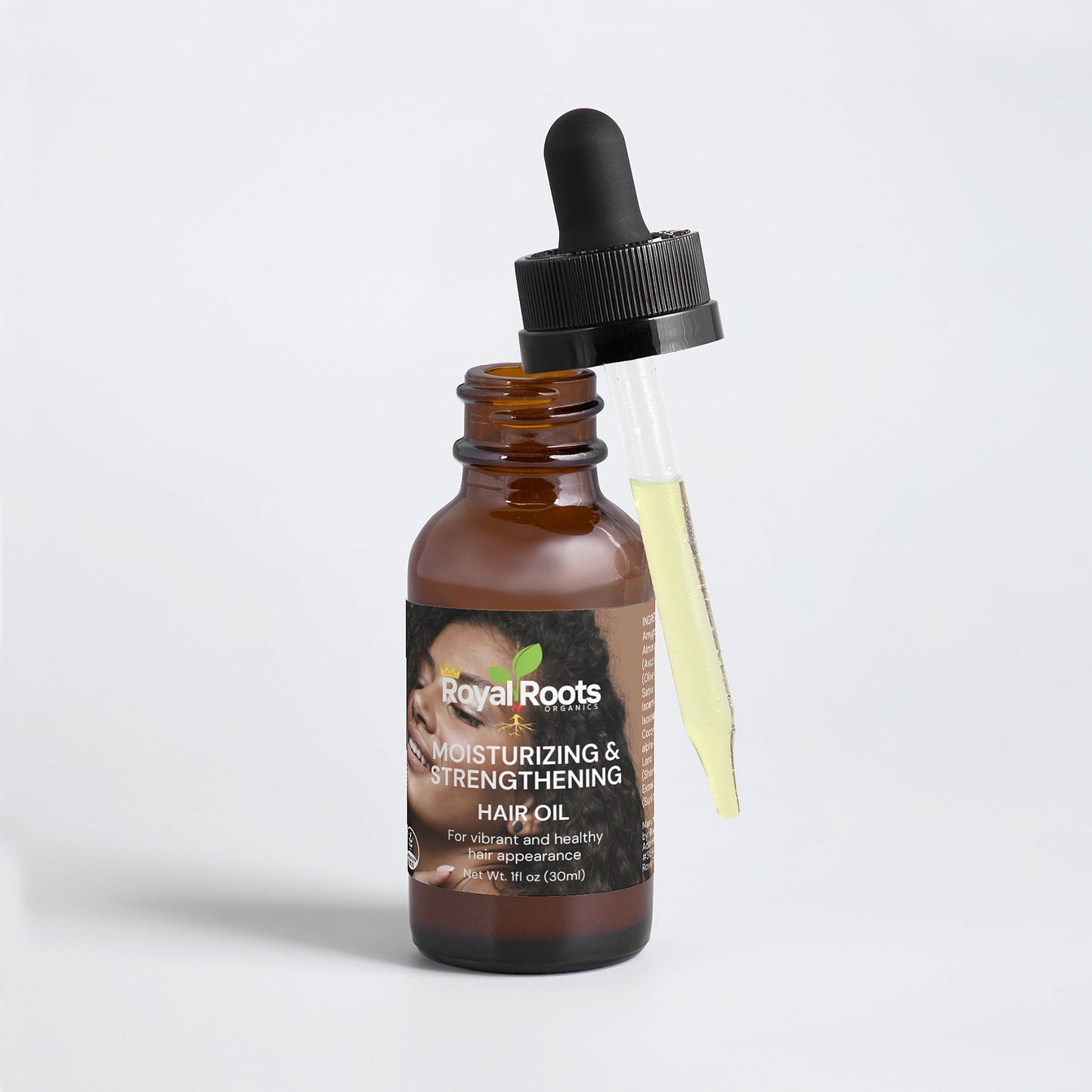 Moisturizing and Strengthening Hair Oil (Premium ingredients, including Sweet Almond Oil, Avocado Oil, Olive Fruit Oil, Carrot Seed Oil, and a special blend of Squalane and Keratin) Delivers intense nourishment for your hair.