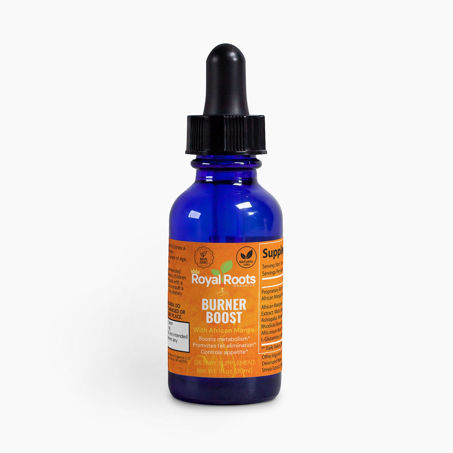 Burner Boost - Fat Burner Drops with African Mango 1 oz (Promotes the body's utilization of fat for energy, leading to a reduction in weight. Free from steroids and stimulants)