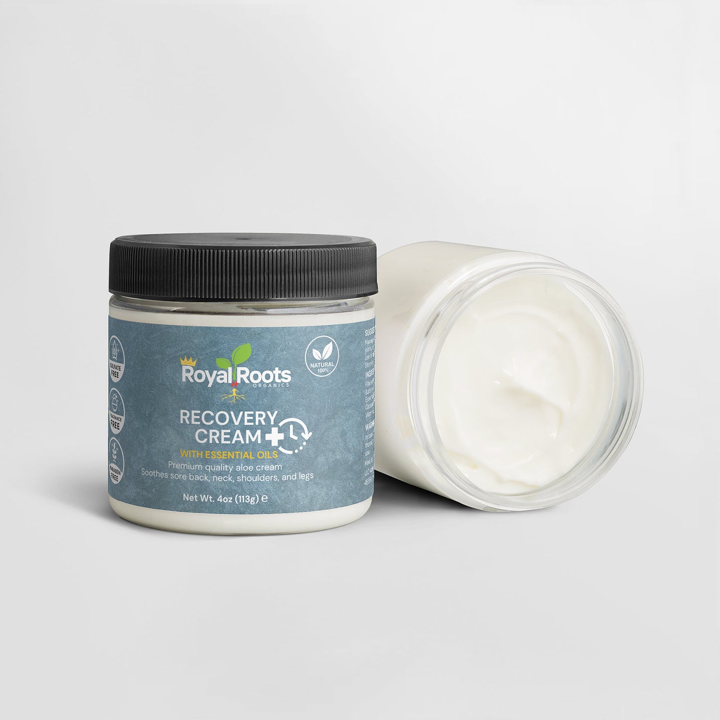 Natures Recovery Cream *Great for Massages* (Calms the body  made with aloe, grapeseed oil, and our essential oil blend to provide a silky, hydrating sensation for your skin)