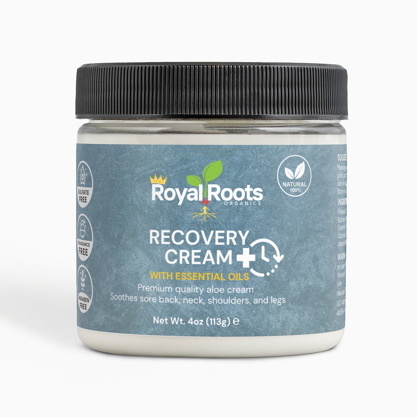 Natures Recovery Cream *Great for Massages* (Calms the body  made with aloe, grapeseed oil, and our essential oil blend to provide a silky, hydrating sensation for your skin)