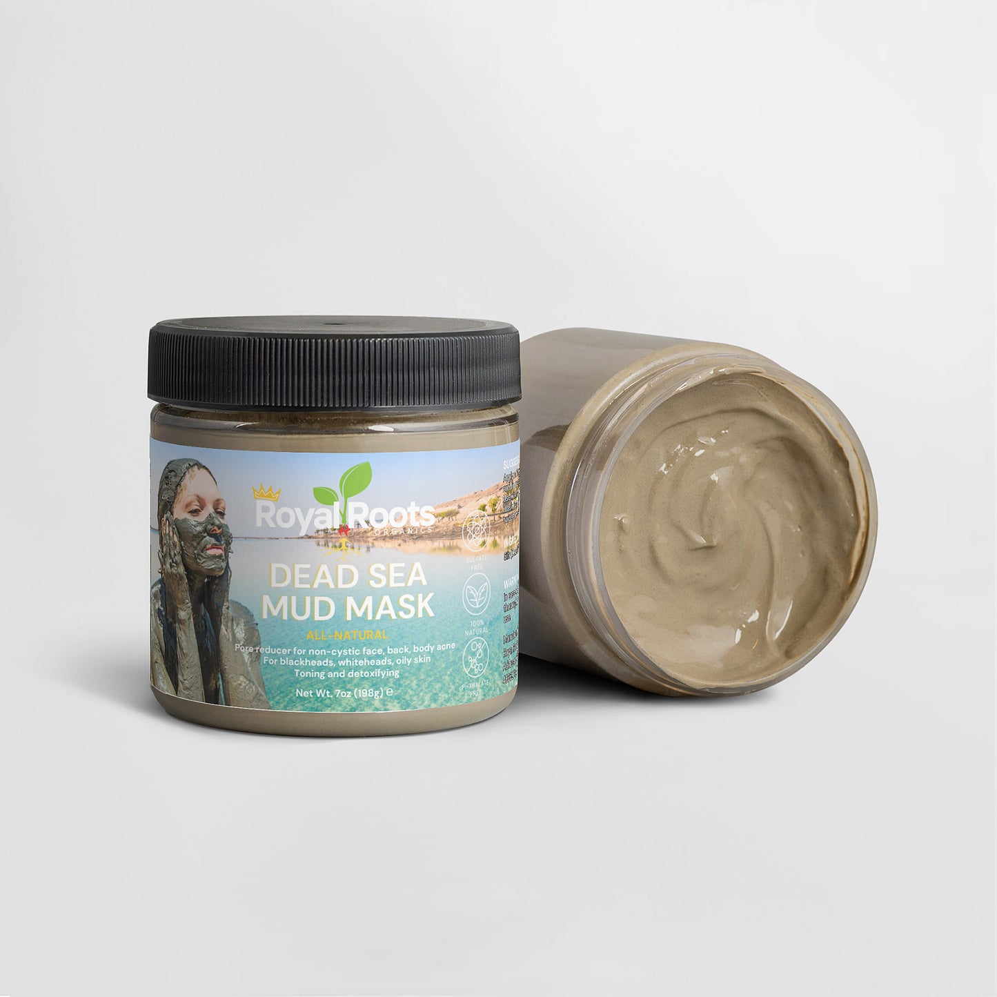 Dead Sea Mud Mask (helps combat blackheads, whiteheads, and oily skin promoting a healthy complexion and tighter, more youthful-looking skin.)