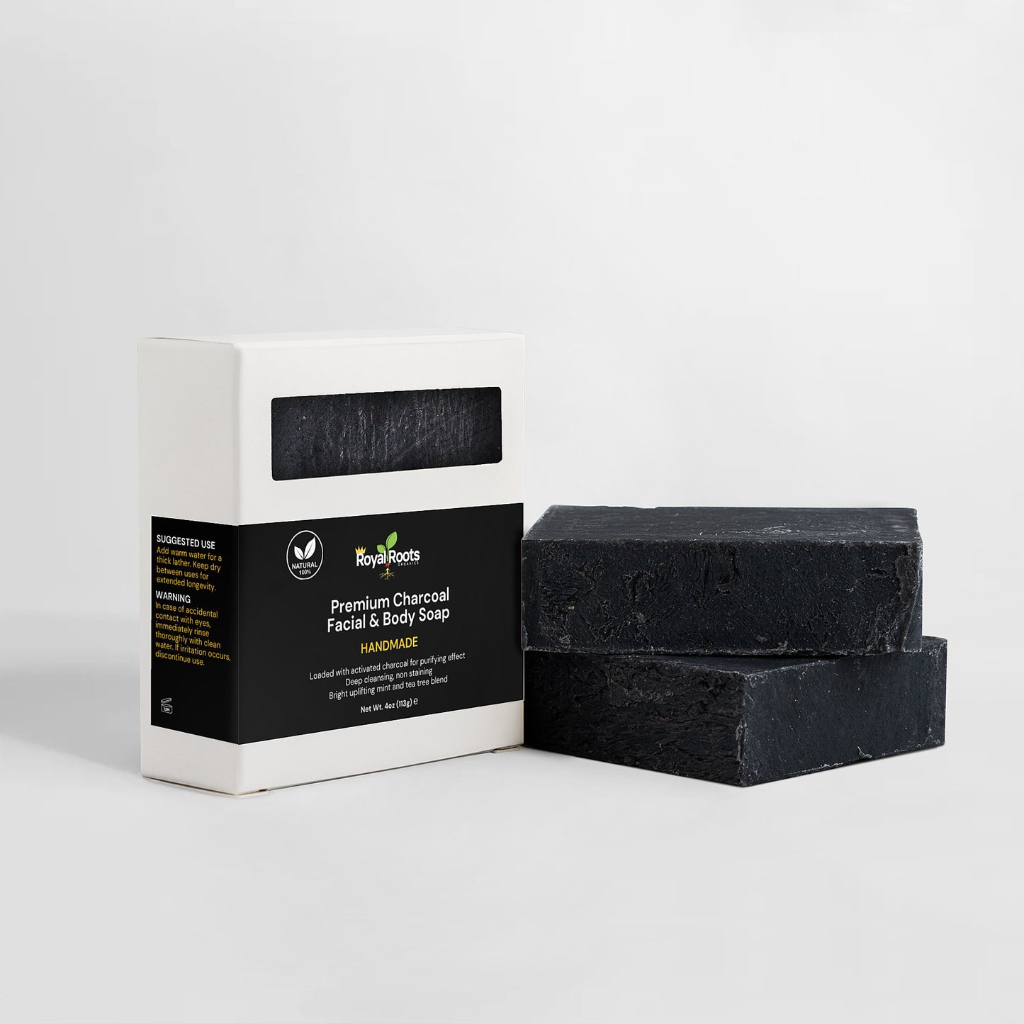 Premium Charcoal Facial/Body Soap (100% Natural) Deeply cleanses your pores, leaving your skin feeling refreshed and rejuvenated.