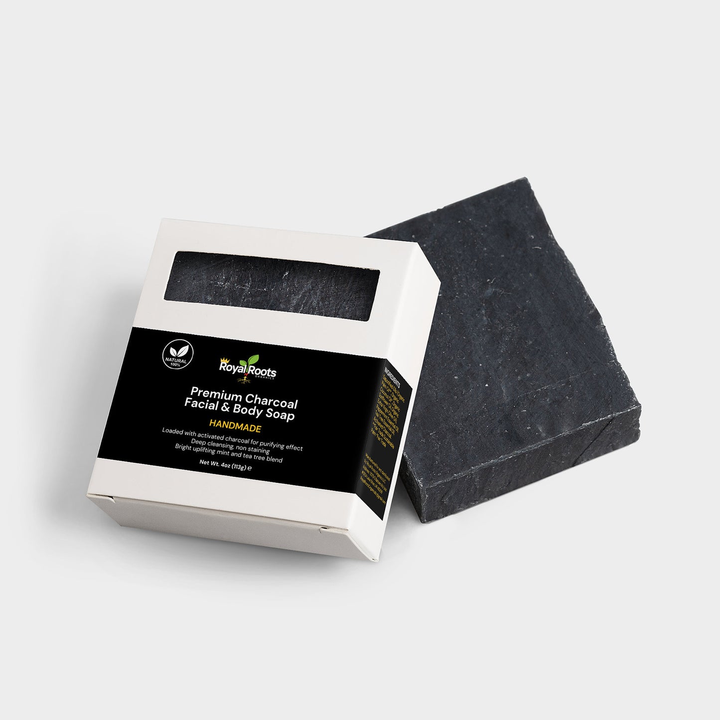 Premium Charcoal Facial/Body Soap (100% Natural) Deeply cleanses your pores, leaving your skin feeling refreshed and rejuvenated.