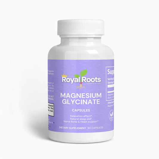 Magnesium Glycinate (reducing cellular stress, which in turn can help lower blood pressure, relieve cramping, and even help alleviate migraines)