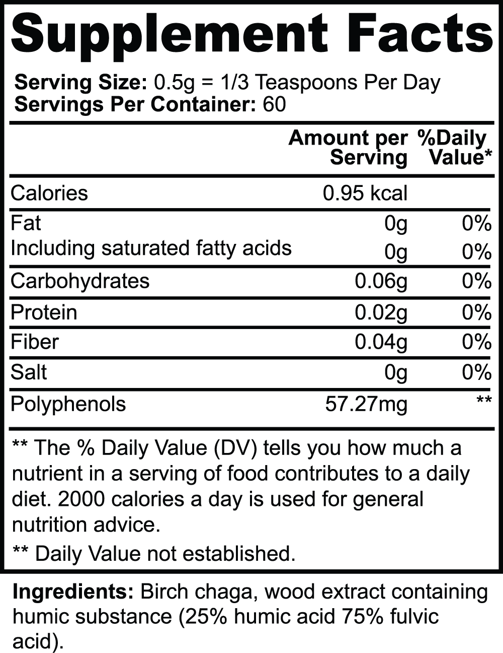 Birch Chaga Microbiome Wellness Powder - 60 Servings