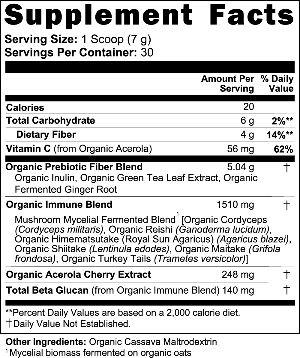 Premium Fermented Mushroom Blend - (100% Organic) Cordyceps, Reishi, Shiitake, Maitake, and Turkey Tails. Naturally occurring vitamins and minerals