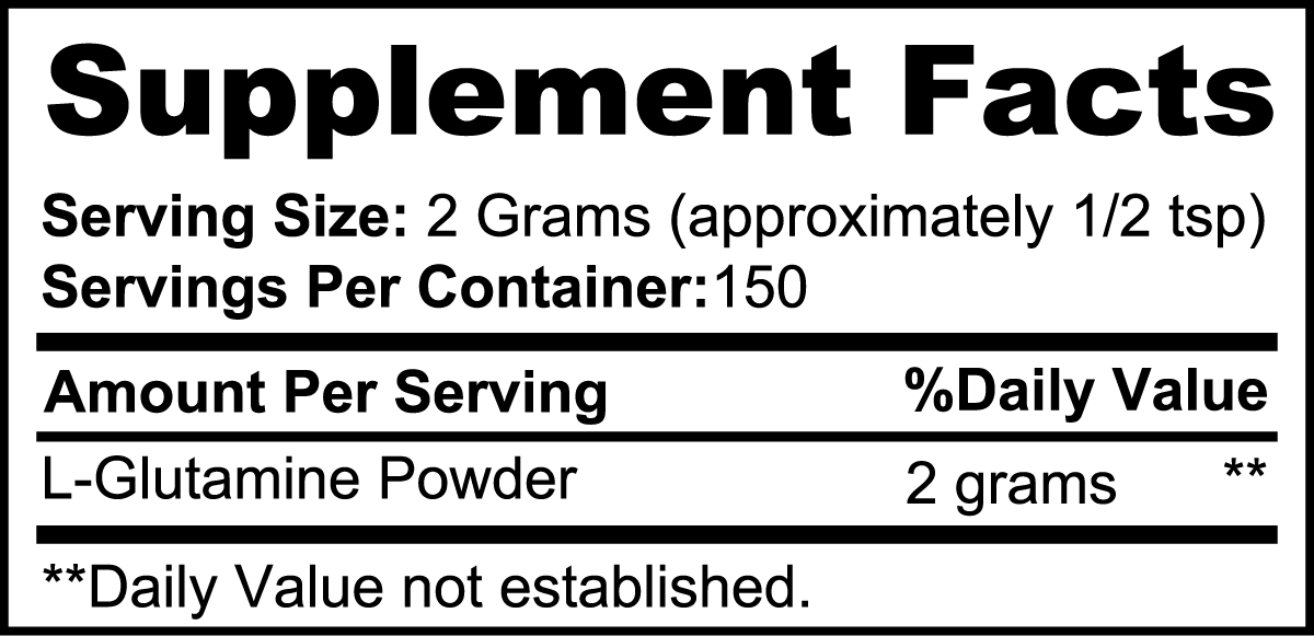 L-Glutamine Powder (supports lean muscle mass, cell growth, and growth hormone release in the body, which is essential for improved performance)