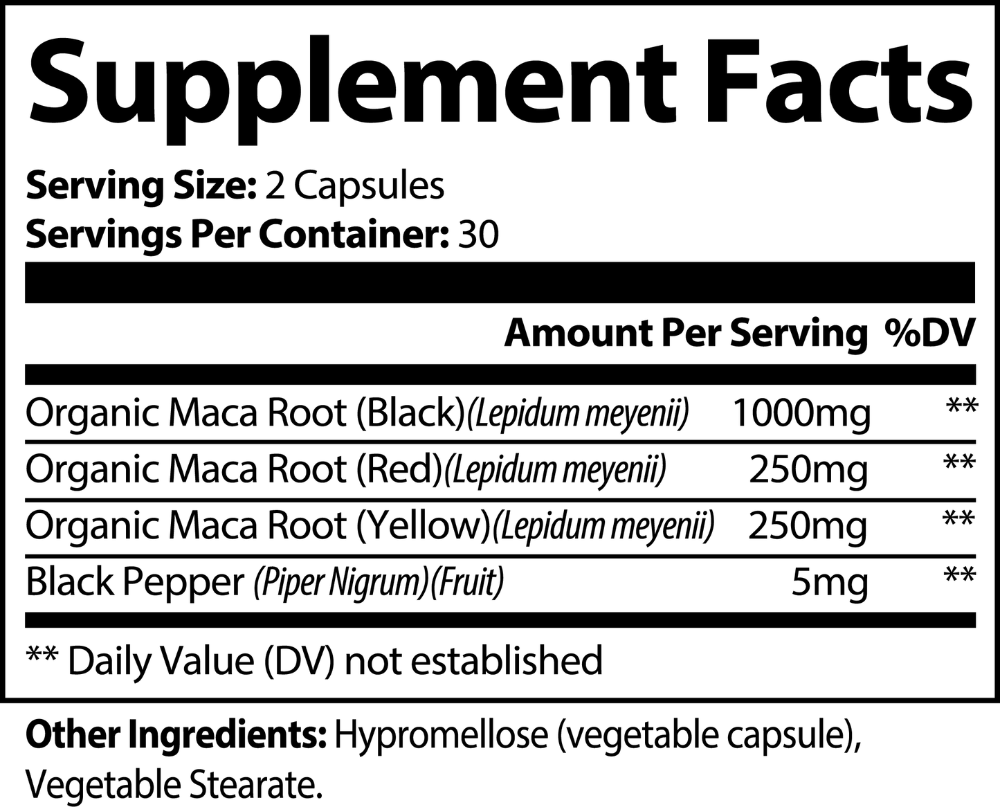 Maca Root Plus (Black, Red, & Yellow Maca) 100% Natural Pure Non-GMO, Supports Reproductive Health Natural Energizer